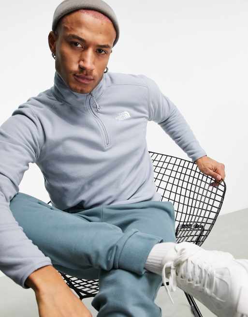 The North Face - 100 Glacier - Pile con cerniera lampo, colore grigio