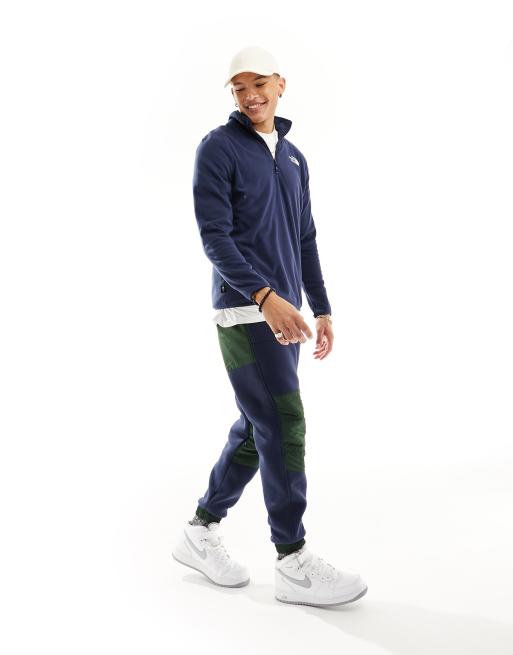 The North Face - 100 Glacier - Pile con zip a 1/4 blu navy, 4 di 4