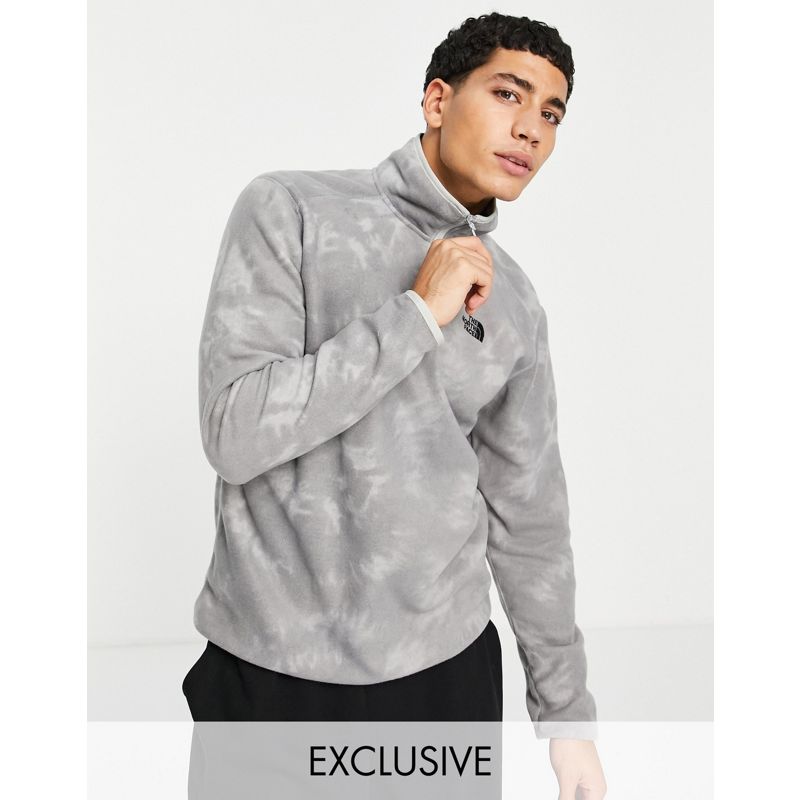 Activewear Uomo The North Face - 100 Glacier - Pile in tie-dye grigio con zip corta - In esclusiva per ASOS
