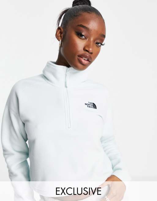 The North Face - 100 Glacier - Polaire courte à fermeture éclair 1/4 - Bleu - Exclusivité ASOS