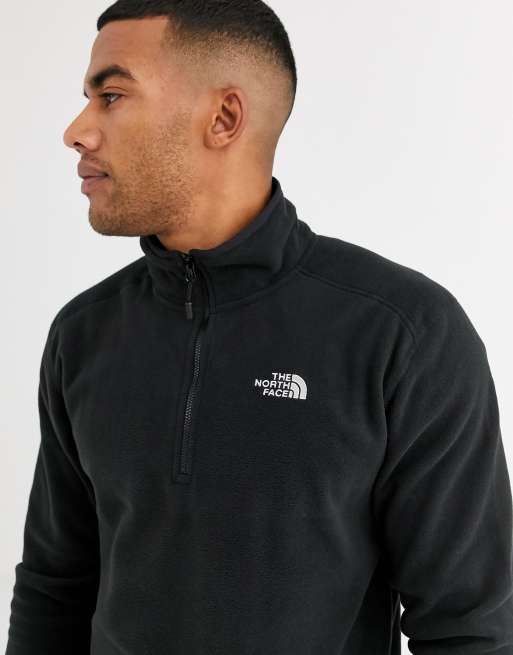 The North Face – 100 Glacier – Svart fleece med 1/4-lång dragkedja, 3 av 4