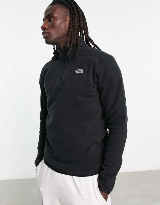 The North Face – 100 Glacier – Svart fleece med 1/4-lång dragkedja