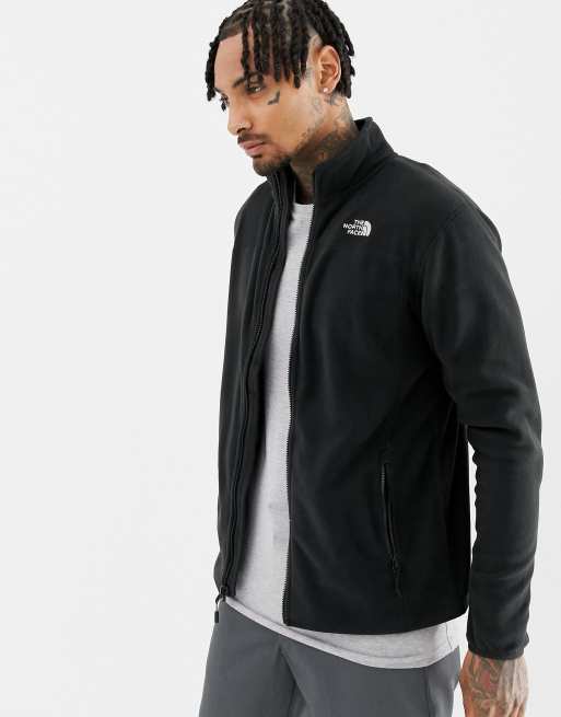 The North Face – 100 Glacier – Svart fleece med hel dragkedja