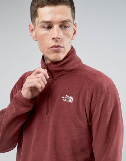 Burgundy north face clearance fleece