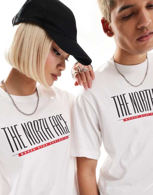 THE NORTH FACE ☆新作 1966 retro ロゴTシャツ The North Face – 1966 – Biały T-shirt z logo w stylu retro