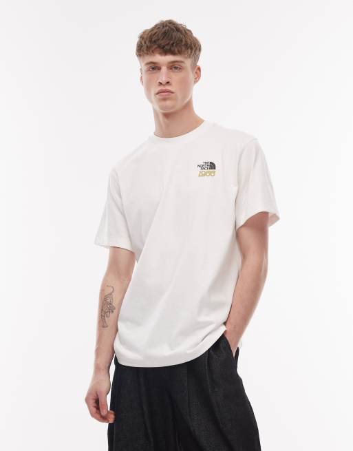 The North Face – 1966 Half Dome – Vit, avslappnad t-shirt med tryck baktill, 3 av 5