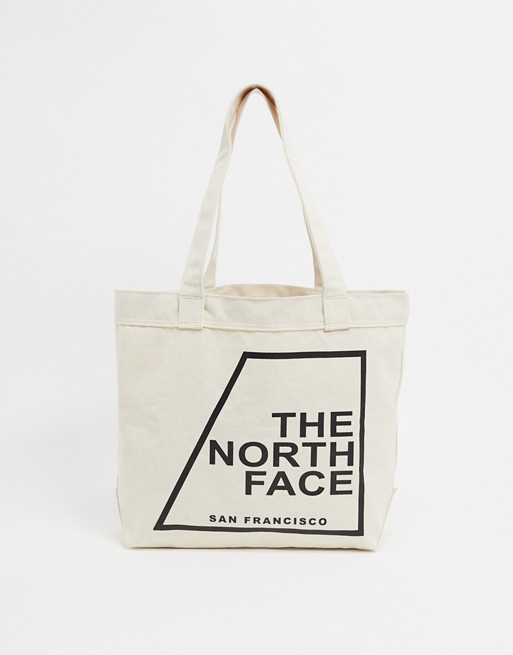 The North Face 1966 logo cotton tote bag in natural