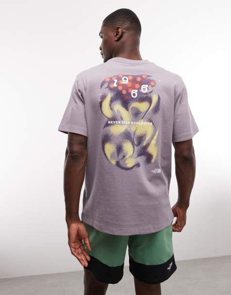 The North Face – 1966 Motion – Szary T-shirt o luźnym kroju z nadrukiem na plecach - view 1