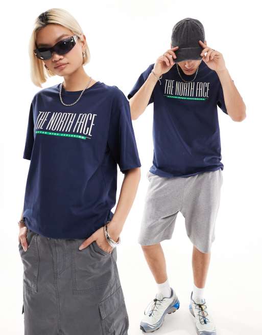THE NORTH FACE ☆新作 1966 retro ロゴTシャツ The North Face – 1966 – Granatowy T-shirt z logo w stylu