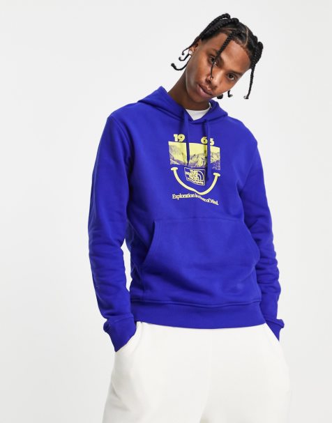 The North Face 1966 Smile Face printed hoodie in dark blue Exclusive at ASOS - view 1