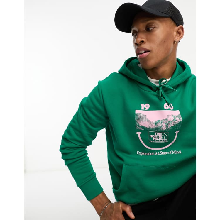 The north face green on sale hoodie