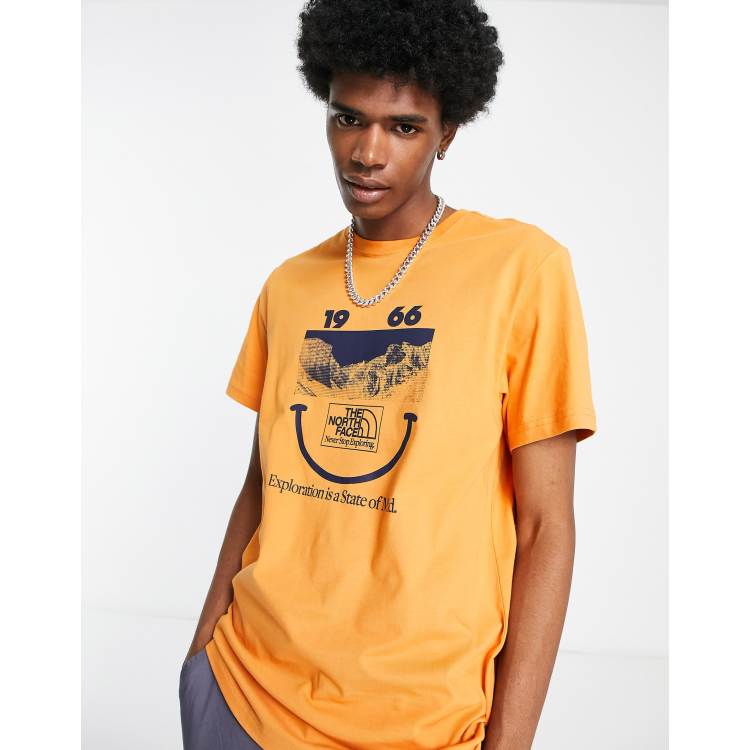 The north face orange cheap t shirt