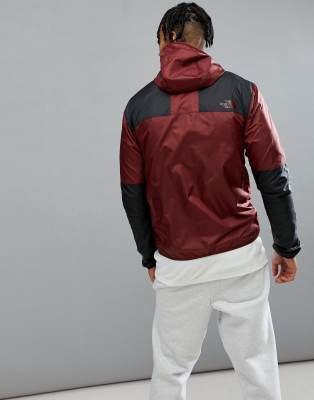 maroon north face vest