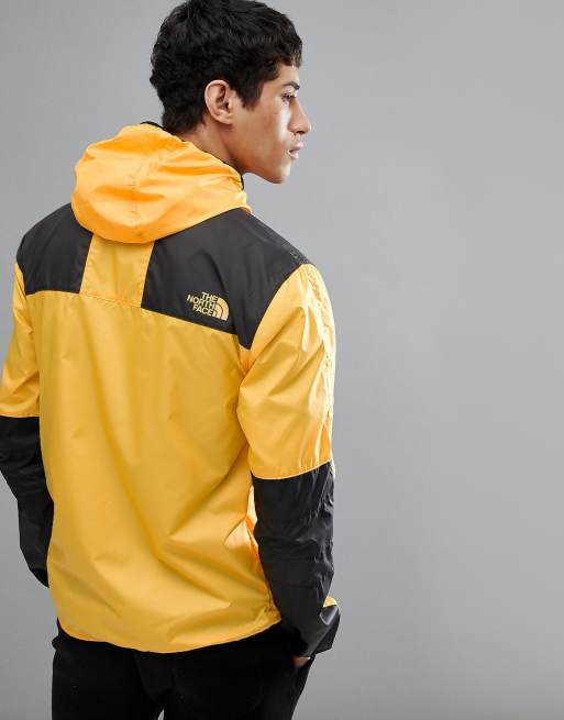 The north face yellow and black on sale jacket