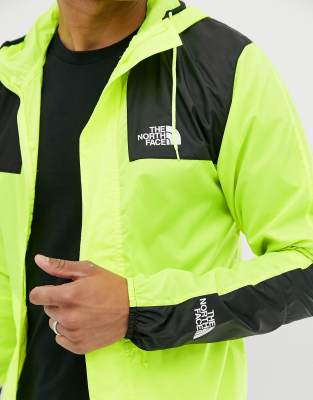 neon yellow north face jacket