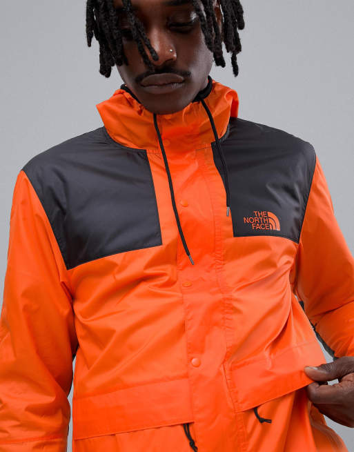 North face shop orange windbreaker