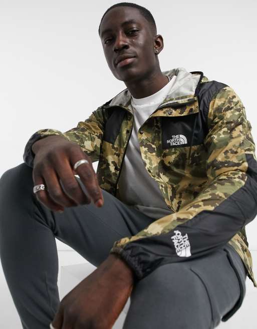 The north face windbreaker on sale camo