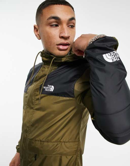 The North Face Seasonal Mountain water repellent jacket in khaki and black  - Exclusive at ASOS