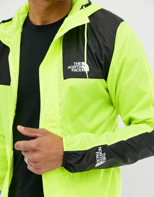 Neon north face jacket hot sale