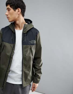 north face green black jacket