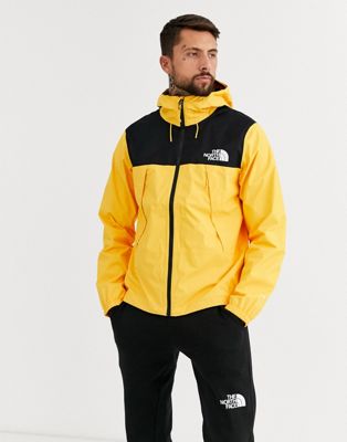 yellow north face mountain jacket