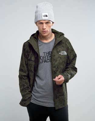 north face jacket mountain print