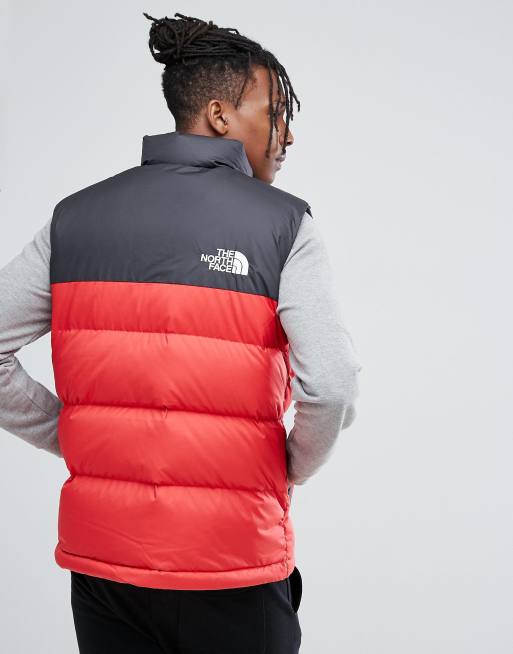 Red north shop face body warmer