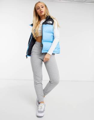 north face gilet womens blue