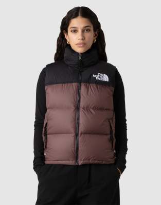 The North Face - 1996 Retro Nuptse - Daunenweste in Tawny Quarz/TNF-Schwarz-Brown