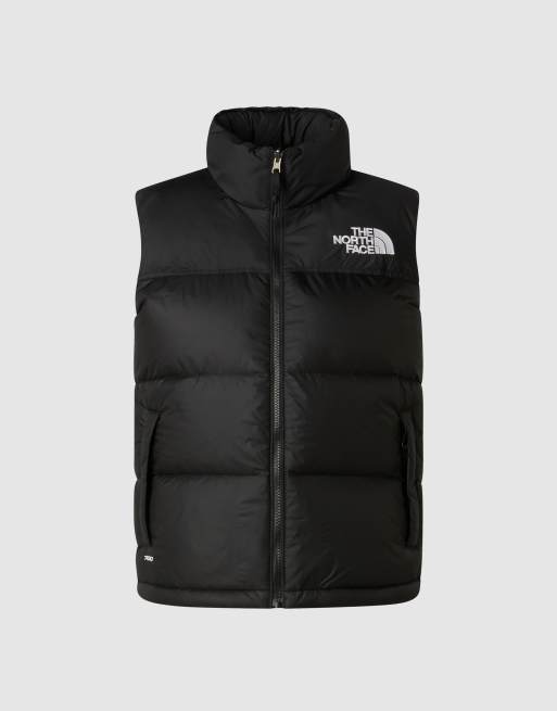 The North Face 1996 retro nuptse down gilet in tnf black/r | ASOS