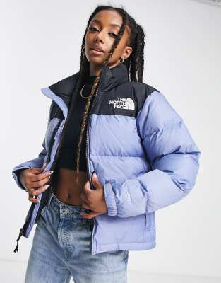 The North Face Nuptse Cropped Down Jacket In Folk Blue   ModeSens