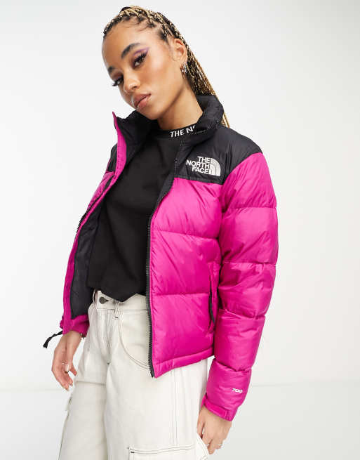 The north face womens 1996 retro nuptse store jacket in pink