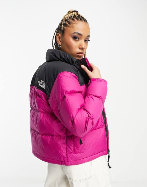 north face nuptse pink