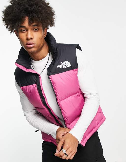 Pink north face gilet on sale