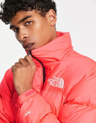 The North Face 1996 Retro Nuptse down puffer jacket in bright coral 