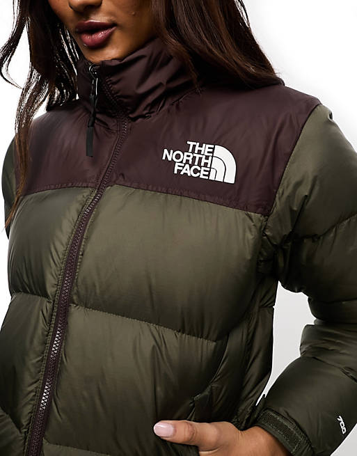 The North Face 1996 Retro Nuptse down puffer jacket in green | ASOS