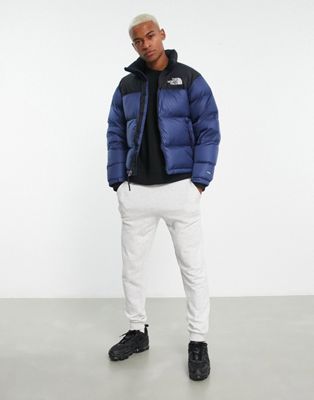 The North Face 1996 Retro Nuptse down puffer jacket in navy and black ASOS