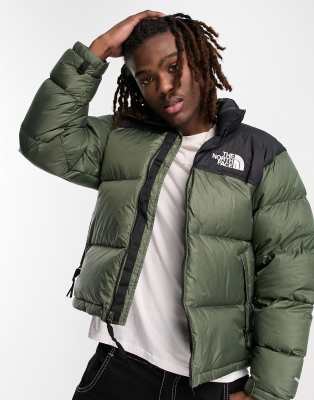 North face green and black cheap jacket