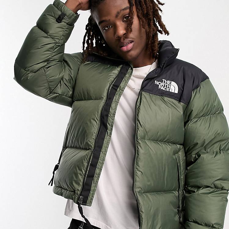 The North Face 1996 Retro Nuptse down puffer jacket in olive green