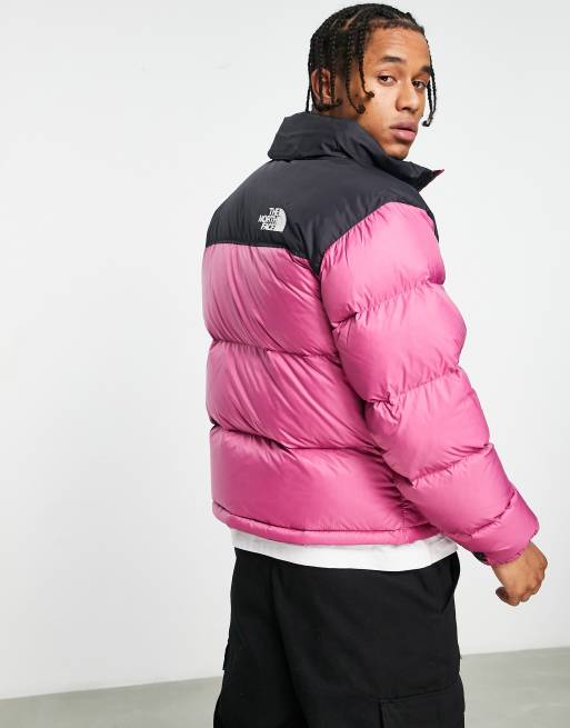 Black and pink puffer jacket hotsell