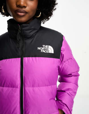 Black and purple north face outlet jacket