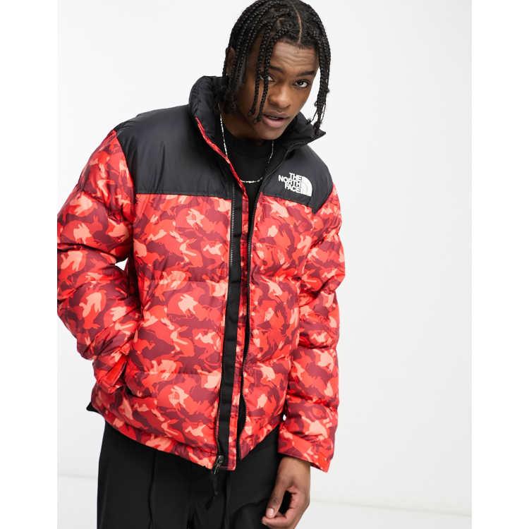 The North Face 1996 Retro Nuptse down puffer jacket in red ASOS