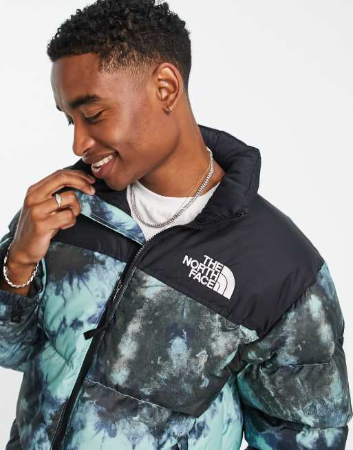 The North Face 1996 Retro Nuptse down puffer jacket in wasabi ice print