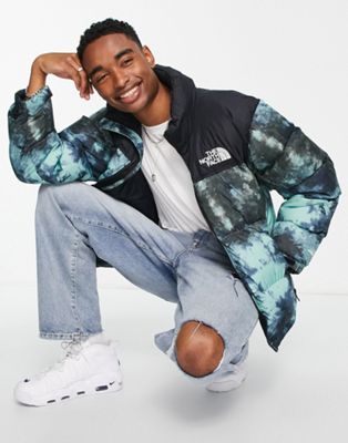 The North Face 1996 Retro Nuptse down puffer jacket in wasabi ice print
