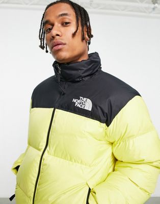 The North Face 1996 Retro Nuptse down puffer jacket in yellow and black