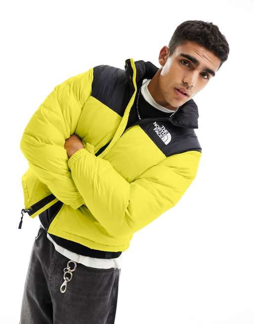 The North Face 1996 Retro Nuptse down puffer jacket in yellow | ASOS