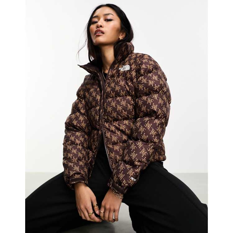 Make You Believe Brown Cropped Animal Print Puffer Jacket FINAL