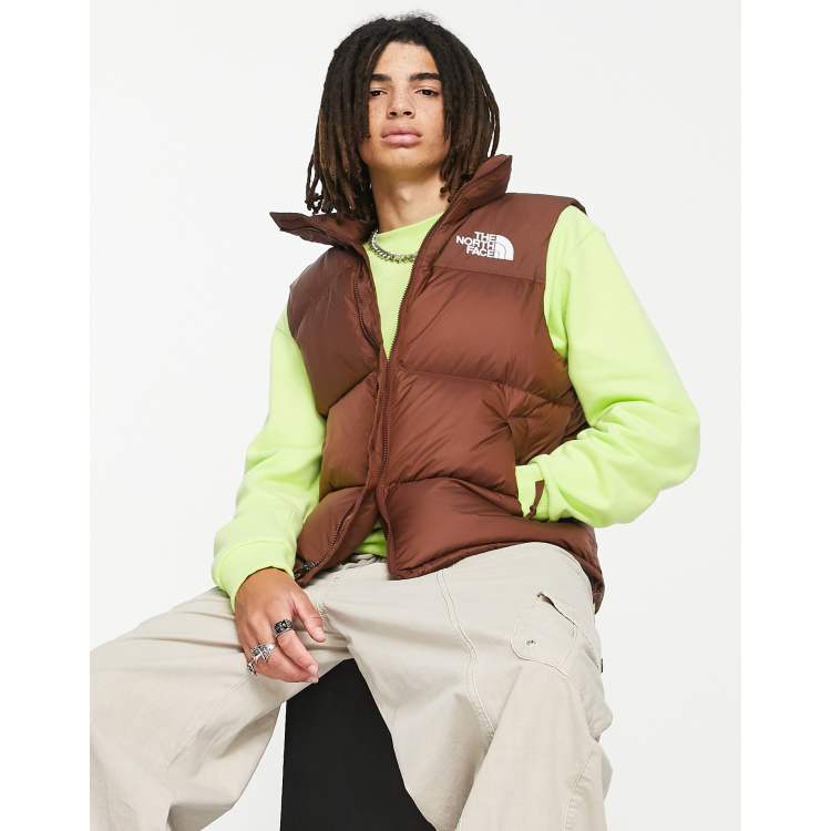 The North Face 1996 Retro Nuptse down puffer vest in dark oak brown