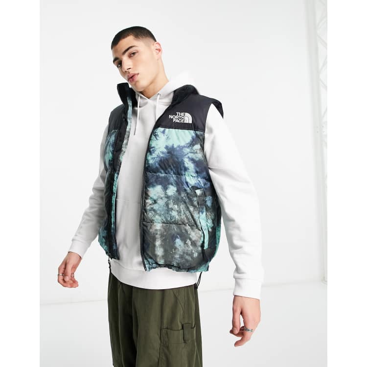 The North Face 1996 Retro Nuptse down puffer vest in wasabi ice print