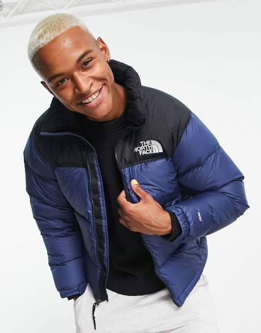 The North Face – 1996 Retro Nuptse – Gesteppte Daunenjacke in Marineblau und Schwarz